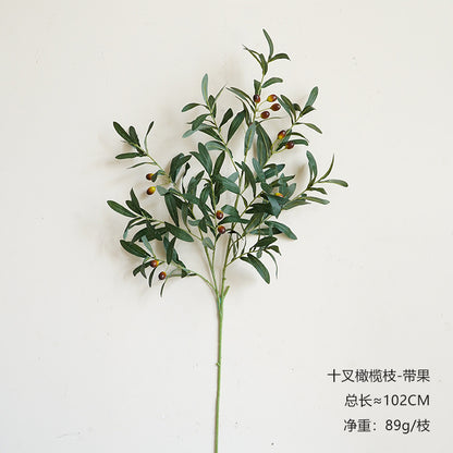 High-end simulated green plants with ten olive branches
