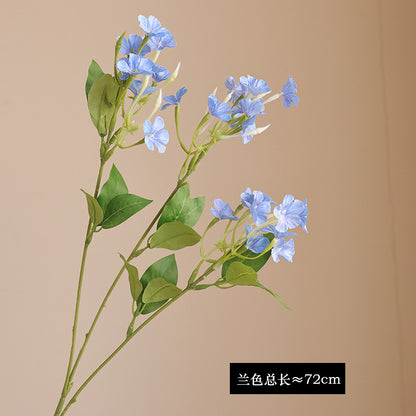 Simulated Single Branch Blue Snowflake & Blue Jasmine - Artificial Faux Flowers for Home Decor, Vase Arrangements