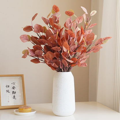 Paper Pulp Artificial Eucalyptus Leaves - Simulated Money Leaf Faux Greenery for Home Decor, Vase Arrangements