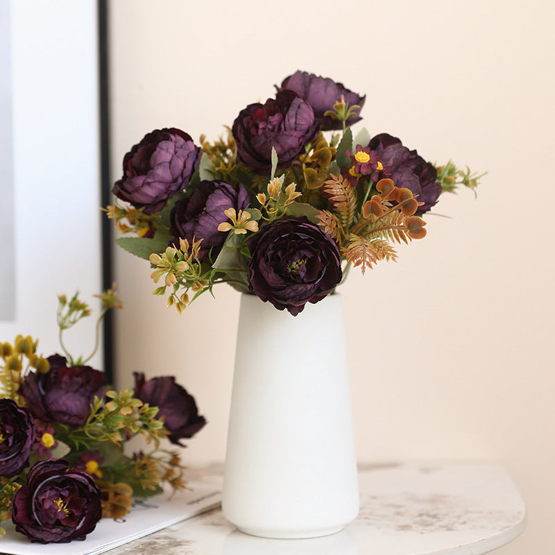 6-Pronged Silk Peony Artificial Flowers - Realistic Simulated Peonies for Home Decor, Wedding Bouquets