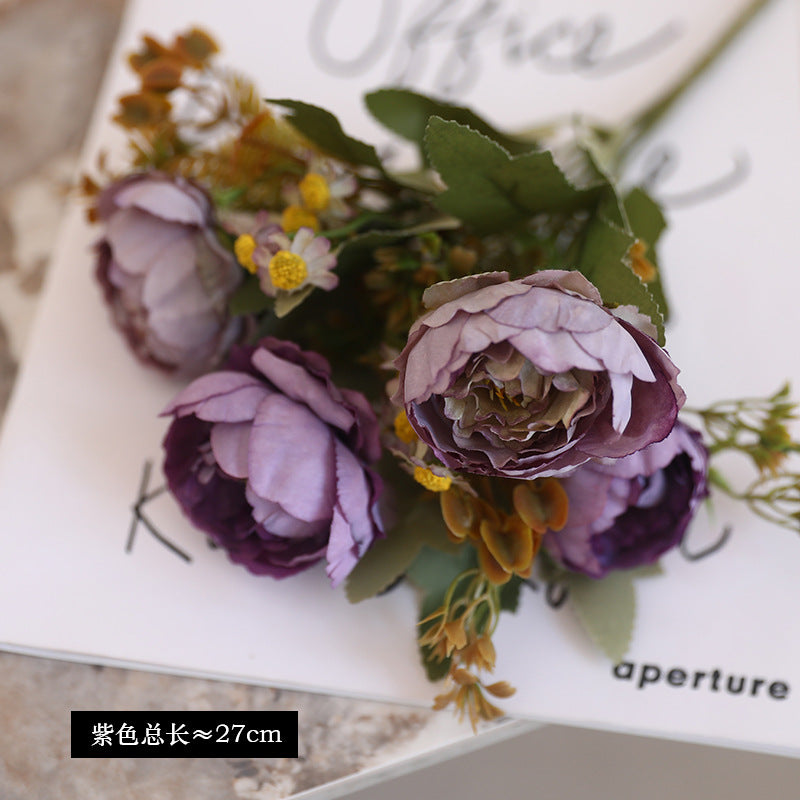 6-Pronged Silk Peony Artificial Flowers - Realistic Simulated Peonies for Home Decor, Wedding Bouquets