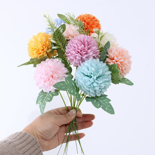 Single-headed leafed dandelion daisy artificial flower