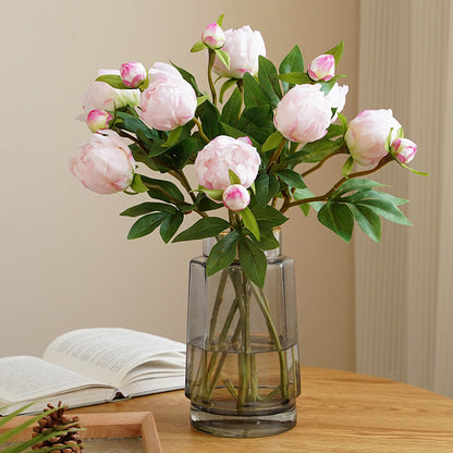 Mini 2-head artificial peony silk flower