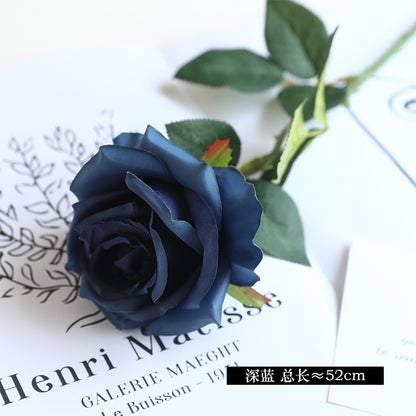 Simulation single branch silk cloth rose