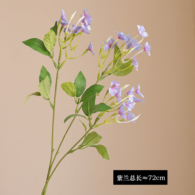 Simulated Single Branch Blue Snowflake & Blue Jasmine - Artificial Faux Flowers for Home Decor, Vase Arrangements