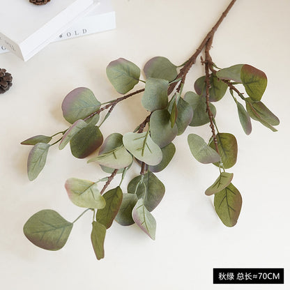 Paper Pulp Artificial Eucalyptus Leaves - Simulated Money Leaf Faux Greenery for Home Decor, Vase Arrangements