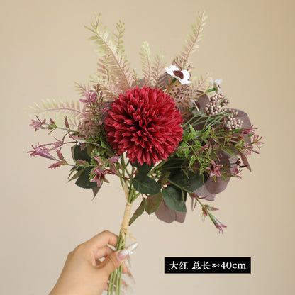 Simulated Eucalyptus & Chrysanthemum Dried Flowers - Faux Greenery & Florals for Home Decor, Vase Arrangements