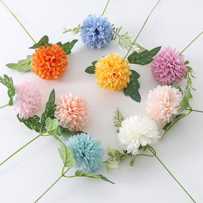 Single-headed leafed dandelion daisy artificial flower