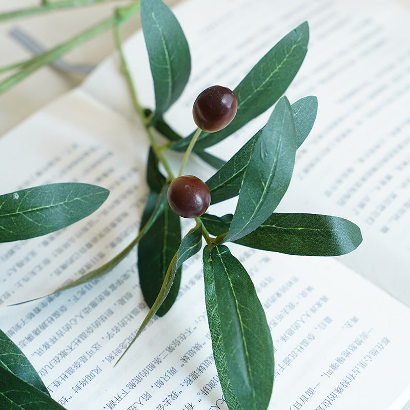 High-end simulated green plants with ten olive branches